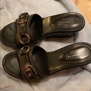 Coach Wedges with Buckle